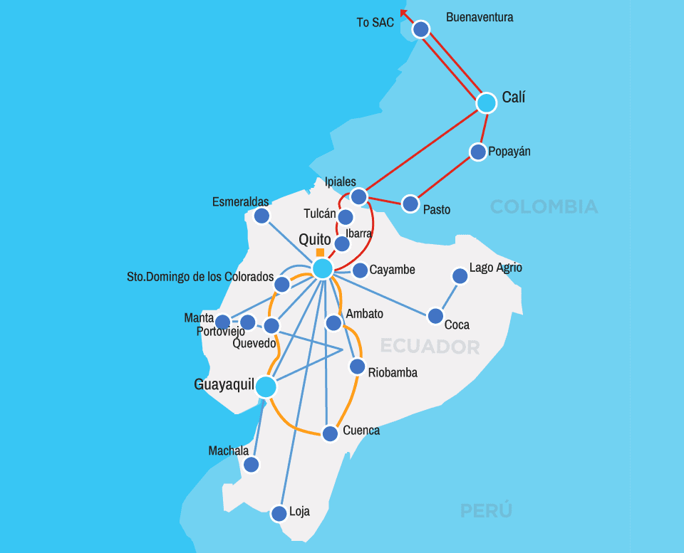 Mapa de Conectividad Internet en Ecuador